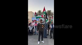 Bahrain: Protesters took to the streets of Bahrain in solidarity with Palestine