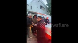 Palestine: Injuries among innocent Palestinian civilians have been transported to the Al-Ahli Arab Hospital in Gaza City following an Israeli airstrike in Jabalia al-Balad area