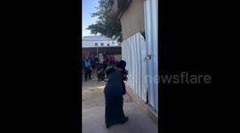 Gaza Strip: A Palestinian woman has been reunited with her grandchildren, who were rescued from the rubble in Gaza City after their parents were killed