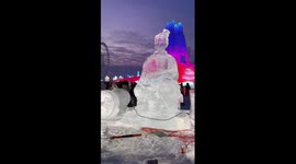 Ice-carved