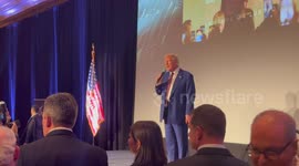 Donald Trump makes surprise appearance at Mar-a-Lago for premiere of documentary on Lawfare, along with Italian Prime Minister Meloni