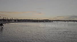 January 2, 2025 sunset at jacuípe beach in Camaçari Bahia Brazil