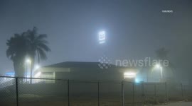 US, Los Angeles: Pomona Overnight Fog