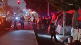 US, Los Angeles: Downtown Los Angeles Woman Shot