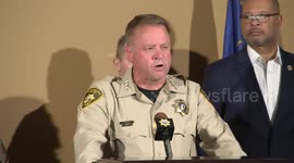 US, Las Vegas: Las Vegas Trump Terror Attack Press Conference With Sound On Tape