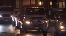 US, Las Vegas: Las Vegas Trump Terror Attack Cyber Truck Removed and Crime Scene Investigation