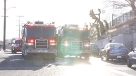 US, Los Angeles: Victorville Woman Airlifted After Residential Fire