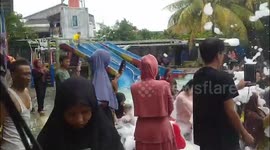 Boy, 7, trapped in waterpark foam pool rescued in Indonesia
