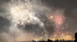 Fireworks exploded in the coastal area of Ostia to mark the arrival of the New Year in Rome.