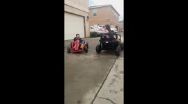 4 year old on Hyper Kart. Drift King. His sister’s reaction is priceless. Ken block reincarnated.