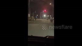 Israeli settlers attack the village of Jinsafut in the Qalqilya district of the West Bank