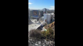 Aftermath of the fire above the Pink Dot.