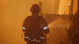 US, Los Angeles: Pacific Palisades Palisades Fire Destroys Entire Block of Homes Part 5