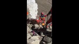 Local residents rescued after earthquake in China's Xizang