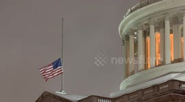 US: DC: Snowstorm Hits Capitol as Congress Prepares to Certify Presidential Election