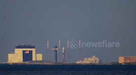 US: A SpaceX Falcon 9 rocket carrying 24 Starlink satellites lifts off from Space Launch Complex-40