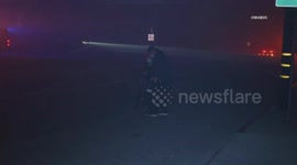 US, Los Angeles: Altadena Eaton Fire Consumes Structures Part 2