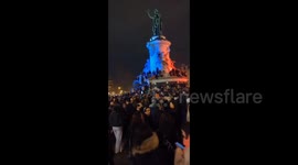 France: Demonstrators Celebrate Death Of Former Far-Right Leader Jean-Marie Le Pen