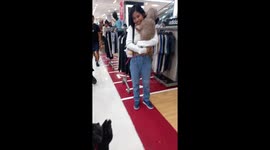 Pet dog begs woman to put down poodle so they can play