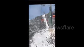 Young girl falls from ski chairlift and miraculously escapes unharmed