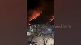 Scorched earth inferno rips through city hillside in Russia