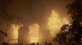 Fast-moving brush fire forces evacuations in California