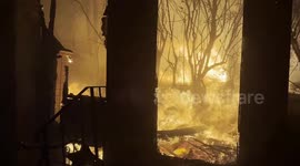 Fast-moving brush fire prompts evacuations in southern California