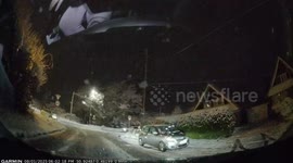 Dash Cam timelapse video of transition between thick lying snow and no snow in only 14 miles (no audio)