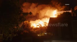 US, Niagara Falls: Studio City Four Story House Fire Interview With Mikki Mase With Sound On Tape