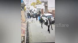 India: A speeding car crushed a student leg in Sikar, also broke an electric pole while fleeing; incident captured in CCTV