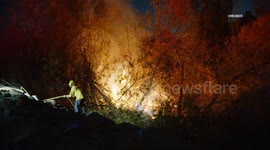 US, Los Angeles: Simi Valley Crews Quickly Stop Small Wildfire