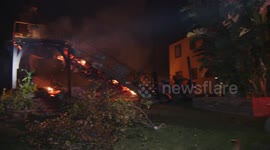 US, Los Angeles: Altadena Eaton Wildfire Homes and Businesses Destroyed Night 2