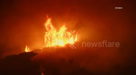 US, Los Angeles: Pacific Palisades Palisades Wildfire Continues To Burn Overnight