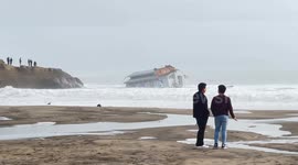 Santa Cruz Wharf Collapse Floats Bathroom To River Mouth