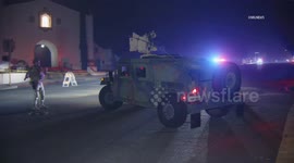 US, Los Angeles: Altadena National Guard Deployed To Eaton Fire With Sound On Tape