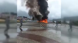 Brazil: Plane Overshoots Runway, Bursts into Flames on Beach in São Paulo