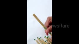 Father and daughter duo make traditional Chinese costume from everyday items