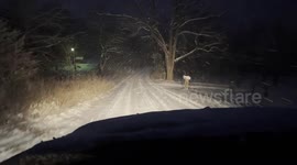 White-Out conditions due to massive Snow Storm in Arkansas