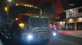 US, Los Angeles: Encino Palisades Fire Moves Closer to Evacuating Encino Homes