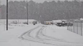 US: Heavy Snow Blankets Morgan County, Roads Covered