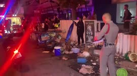 Tourist's date ends up handcuffed to police truck after crashing on ride home