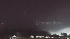Mount Ibu volcano eruption captured on CCTV in Indonesia