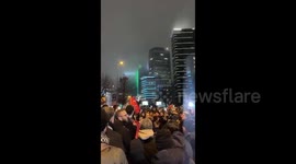 Turkey: Protest against ongoing war in Gaza outside the Israeli embassy in Istanbul