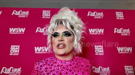 The Rupauls Drag Race Drag Queen  Baga Chipz gets interviewed at Dragcon 2025