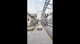 Inspection robot patrols railway power station in China's Chongqing