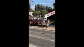 Historical Building gone up in flames Team of Firefighters put it out