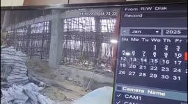 Construction worker leaps to safety as building collapses around him