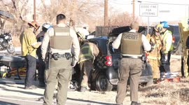US, Los Angeles: Lancaster 2 Vehicle Traffic Collision Sends 3 To Hospital