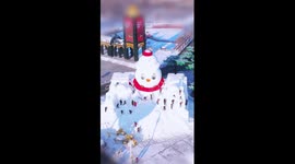 23m-tall snowman at China's Yabuli Ski Resort