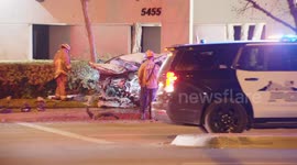 US, Los Angeles: Irwindale Fatal Car Crash